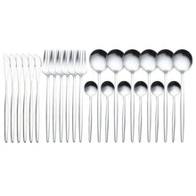 Load image into Gallery viewer, Silver Cutlery Set Gift Box (24 Piece) - Decor Home