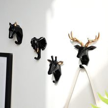Load image into Gallery viewer, Adorable Animals Head Hooks For Wall (4 Pcs Set) - Decor Home