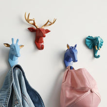 Load image into Gallery viewer, Adorable Animals Head Hooks For Wall (4 Pcs Set) - Decor Home