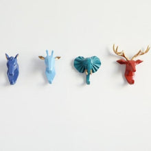 Load image into Gallery viewer, Adorable Animals Head Hooks For Wall (4 Pcs Set) - Decor Home