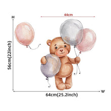 Load image into Gallery viewer, Baby Bear With Balloons Wall Stickers - Decor Home