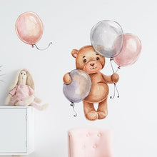 Load image into Gallery viewer, Baby Bear With Balloons Wall Stickers - Decor Home