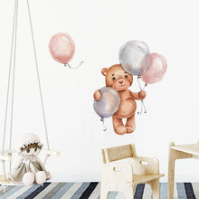 Load image into Gallery viewer, Baby Bear With Balloons Wall Stickers - Decor Home