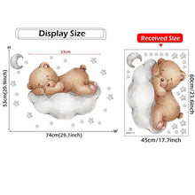 Load image into Gallery viewer, Bear Sleeping On Cloud Wall Stickers - Decor Home