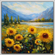 Load image into Gallery viewer, Beautiful Sunflower Field Ready To Hang Oil Painting - Fansee Australia
