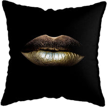 Load image into Gallery viewer, Black and Gold Beauty Art Cushion Covers - Decor Home
