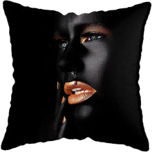 Load image into Gallery viewer, Black and Gold Beauty Art Cushion Covers - Decor Home