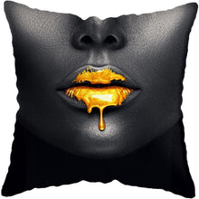 Load image into Gallery viewer, Black and Gold Beauty Art Cushion Covers - Decor Home