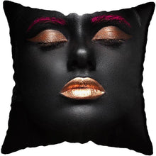 Load image into Gallery viewer, Black and Gold Beauty Art Cushion Covers - Decor Home