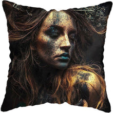 Load image into Gallery viewer, Black and Gold Beauty Art Cushion Covers - Decor Home