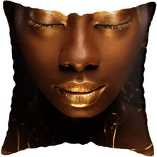Load image into Gallery viewer, Black and Gold Beauty Art Cushion Covers - Decor Home