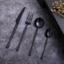 Load image into Gallery viewer, Black Cutlery Set 16 Pieces - Black Unicorn - Decor Home