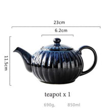 Load image into Gallery viewer, Handmade Blue Teapot Set - Decor Home