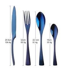 Load image into Gallery viewer, Blue Stainless Steel Cutlery 16 Piece Set - Decor Home