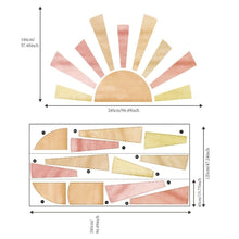 Load image into Gallery viewer, Large Fabric Bohemian Half Sun Wall Decals - Decor Home