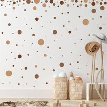 Load image into Gallery viewer, Bohemian Brown Polka Dots Removable Wall Stickers - Decor Home