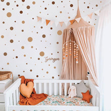 Load image into Gallery viewer, Bohemian Brown Polka Dots Removable Wall Stickers - Decor Home