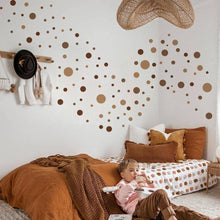 Load image into Gallery viewer, Bohemian Brown Polka Dots Removable Wall Stickers - Decor Home