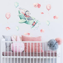 Load image into Gallery viewer, Bunny Flying Aeroplane Wall Stickers - Decor Home