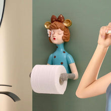 Load image into Gallery viewer, Voguish Girl Toilet Roll Holder Blue - Decor Home