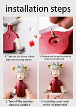 Load image into Gallery viewer, Voguish Girl Toilet Roll Holder Blue - Decor Home