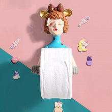 Load image into Gallery viewer, Voguish Girl Toilet Roll Holder Blue - Decor Home