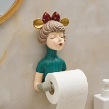 Load image into Gallery viewer, Voguish Girl Toilet Roll Holder Green - Decor Home