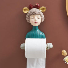 Load image into Gallery viewer, Voguish Girl Toilet Roll Holder Green - Decor Home