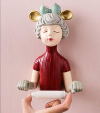 Load image into Gallery viewer, Voguish Girl Toilet Roll Holder Red - Decor Home