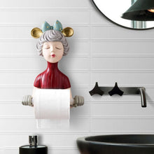 Load image into Gallery viewer, Voguish Girl Toilet Roll Holder Red - Decor Home