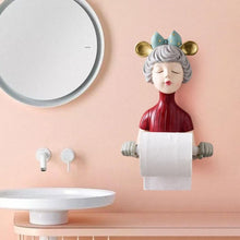 Load image into Gallery viewer, Voguish Girl Toilet Roll Holder Red - Decor Home