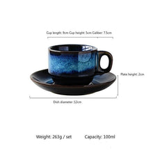 Load image into Gallery viewer, Gorgeous Handcrafed Blue Coffee Cups (4 Piece Set) - Decor Home