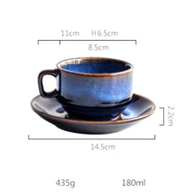 Load image into Gallery viewer, Gorgeous Handcrafed Blue Coffee Cups (4 Piece Set)
