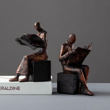 Load image into Gallery viewer, Handmade Antique Brass Style Resin Bookend - Decor Home