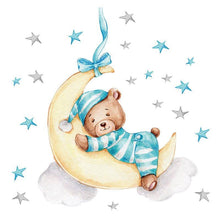 Load image into Gallery viewer, Adorable Baby Bear Sleeping On Moon Wall Stickers - Decor Home