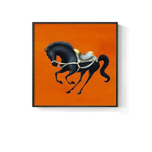 Load image into Gallery viewer, Dancing Horse Wall Art Print (80x80cm) - Decor Home