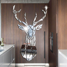 Load image into Gallery viewer, 3D Deer Head Mirror Wall Stickers - Decor Home