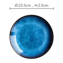 Load image into Gallery viewer, 23cm Cosmic Dawn Blue Dinner Plate Set of 4 - Decor Home