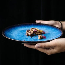 Load image into Gallery viewer, 26cm Cosmic Dawn Blue Dinner Plates Set of 4 - Decor Home