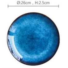 Load image into Gallery viewer, 26cm Cosmic Dawn Blue Dinner Plates Set of 4 - Decor Home