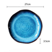 Load image into Gallery viewer, 27cm Cosmos UFO Blue Dinner Plate Set of 4 - Decor Home