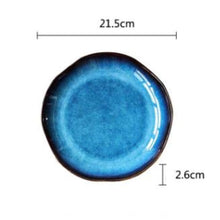Load image into Gallery viewer, 21.5cm Cosmos UFO Blue Dinner Plate Set of 4 - Decor Home