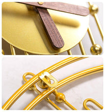 Load image into Gallery viewer, Handmade Large Golden Round Wall Clock - Decor Home