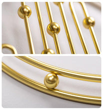 Load image into Gallery viewer, Handmade Large Golden Round Wall Clock - Decor Home