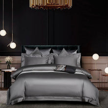 Load image into Gallery viewer, High-End Embroidered Duvet Cover Set - 4 Pieces Set Dark Silky Silver - Decor Home