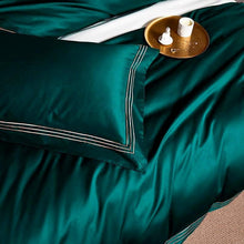 Load image into Gallery viewer, Embroidered Premium Quality Bed Sheet Set - Queen/King size 4 Pieces Set Green - Decor Home