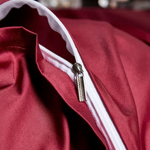 Load image into Gallery viewer, Premium Quality Soft Egyptian Cotton Embroidered Bedding Set - Dark Red - Decor Home