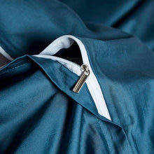 Load image into Gallery viewer, Deluxe Quality Soft Cotton Embroidered Duvet and Quilt Cover Set - Deep Blue - Decor Home