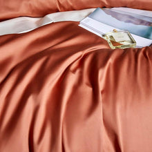 Load image into Gallery viewer, Premium Soft Cotton Bed Linen Sheet Set Embroidered in Orange - Decor Home