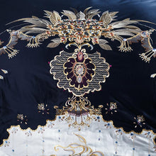 Load image into Gallery viewer, Deluxe Embroidery Quilt Cover Set - BLUE (4 & 6 Pcs Set) - Decor Home